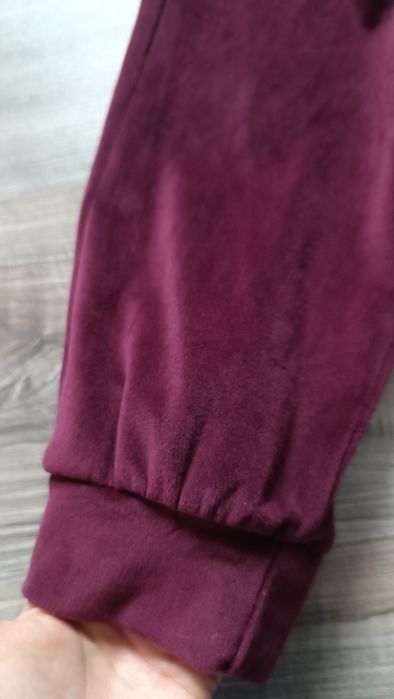 Nowy dres welurowy bordo S/M