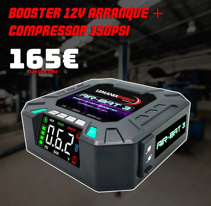 Booster 12v Com Compressor 150 Psi Tech LL29