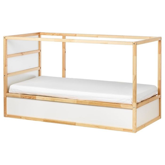 Cama reversível, branco/pinho, 90x200 cm