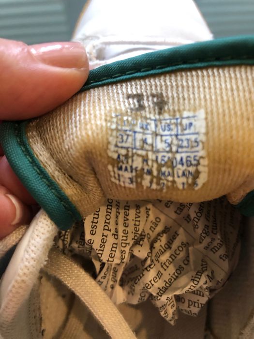Sapatilhas brancas em pele lê cop sportil