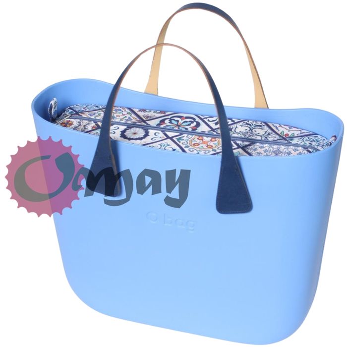 Niebieski organizer OBAG STANDARD kafelki granat 2 kieszenie VIP OMAY