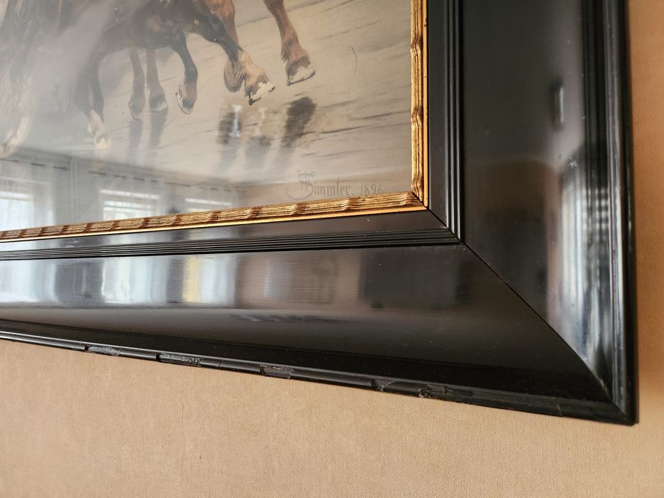 Obraz Wilhelm Simmler 117x94 rama lakowa biedermeier druk artystyczny