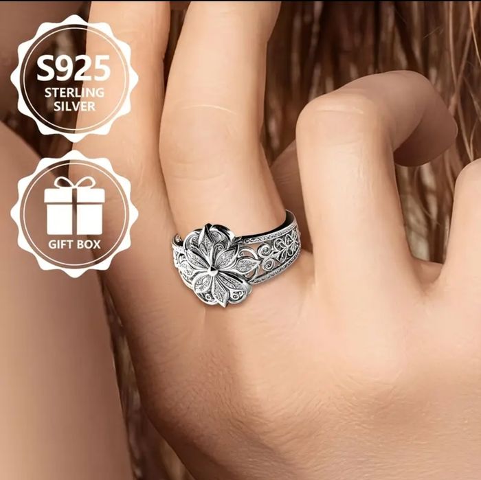 Duży pierścionek srebro 925