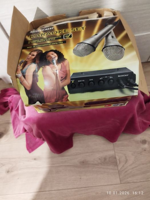 Zestaw.karaoke.z mikrofonami.silver crest
