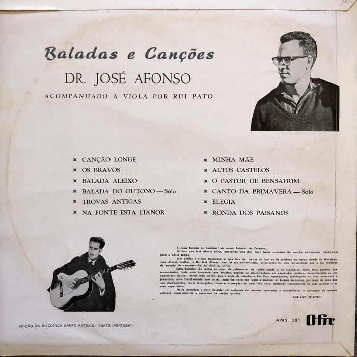 José Afonso - Primeiros Disco Vinyl (Baladas e Canções)