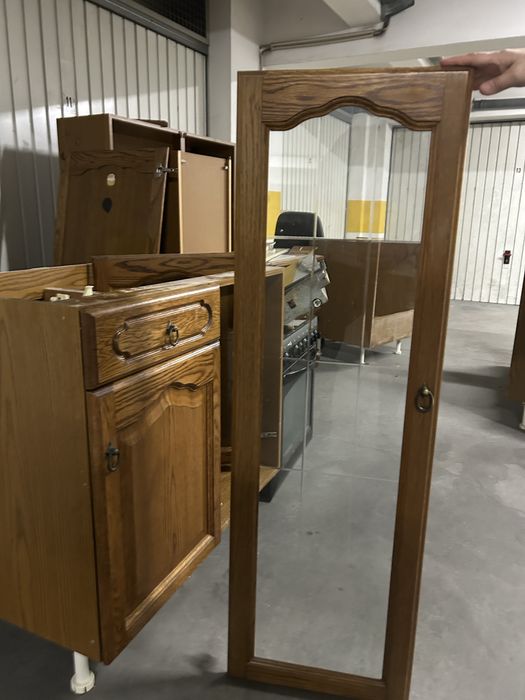 Cozinha usada em carvalho