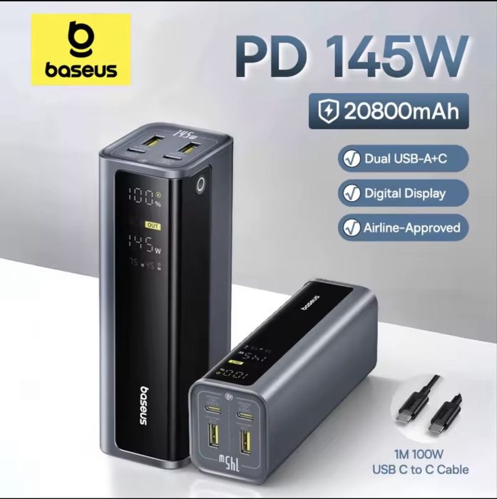 Павербанк Baseus GP12 20800 mAh 145w