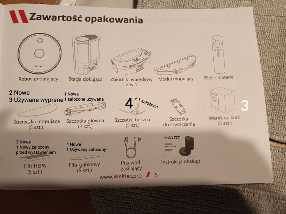 Robot sprzątający/mopujący WELLTEC R8 PRO