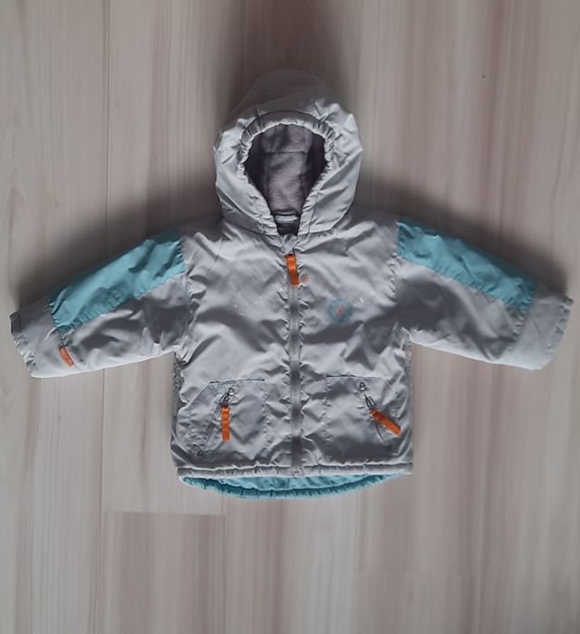 Kurtka ocieplana Szary-Niebieski r.86