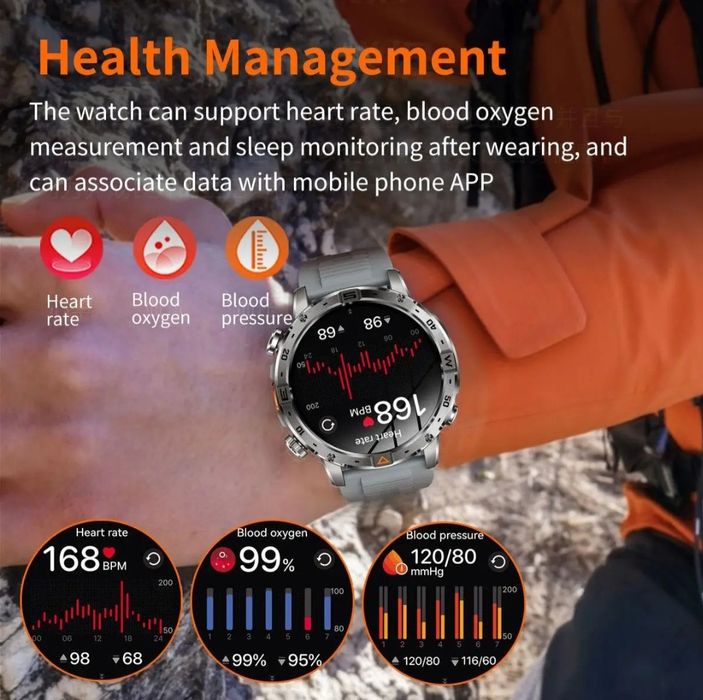 Смарт часы HARDY AK91 GPS, NFC батарея 1000