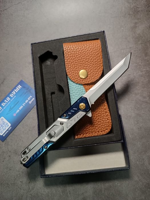 Складной нож металлический с клинком танто