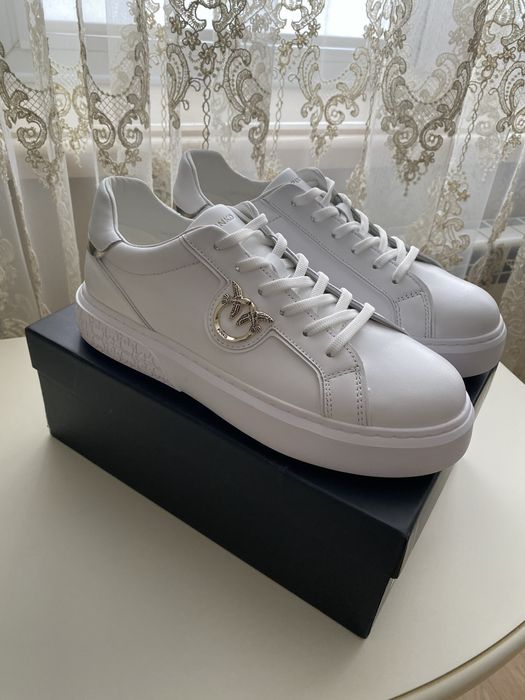 Кеди Yoko Pinko білий із золотими вставками