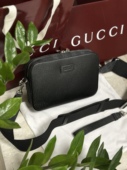 Сумка Gucci повний комплект бутика чоловіча  сумка через плече шкіра канва