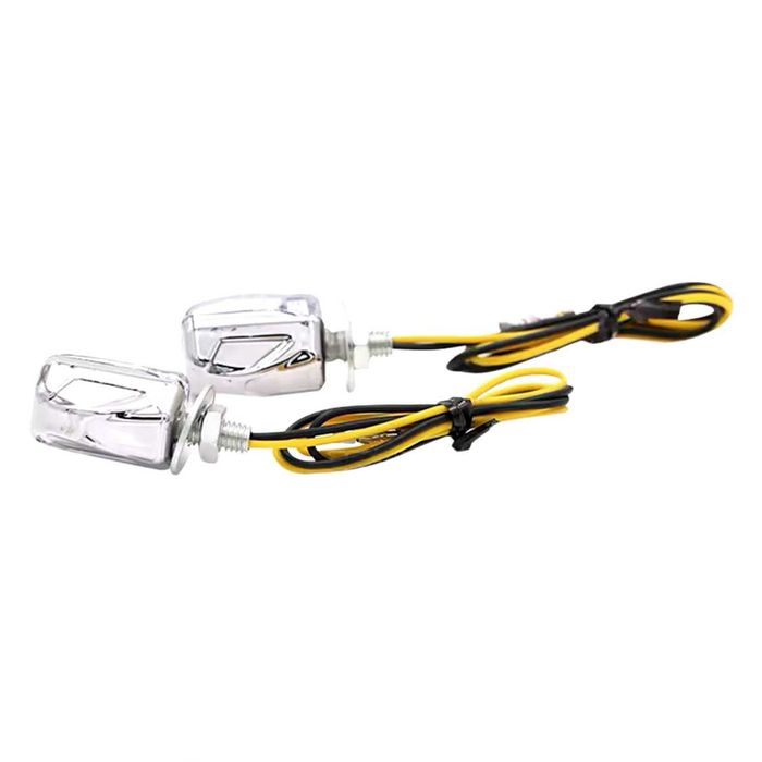 Par de piscas LED retangulares minimalistas moto
