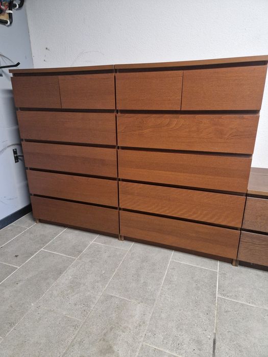 Ikea malm komoda brąz orzech