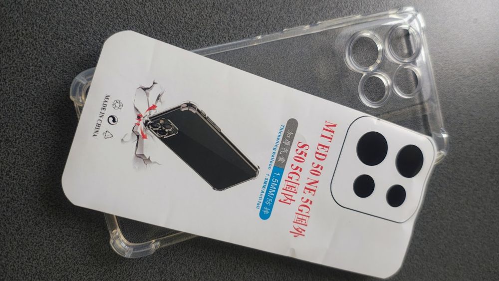 Etui silikonowe Motorola s50 5G nowe, przeźroczyste, wzmocnione ranty