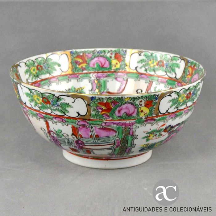 Taça / Poncheira em porcelana da China Mandarim – Anos 60