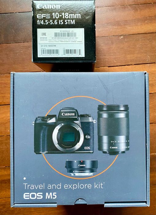 Kit Cannon EOS M5 nova com extras baixa preço