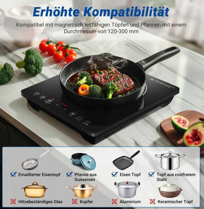 Amzchef 35G49-GXL-SK16 Płyta Indukcyjna 3500W Wolnostojąca