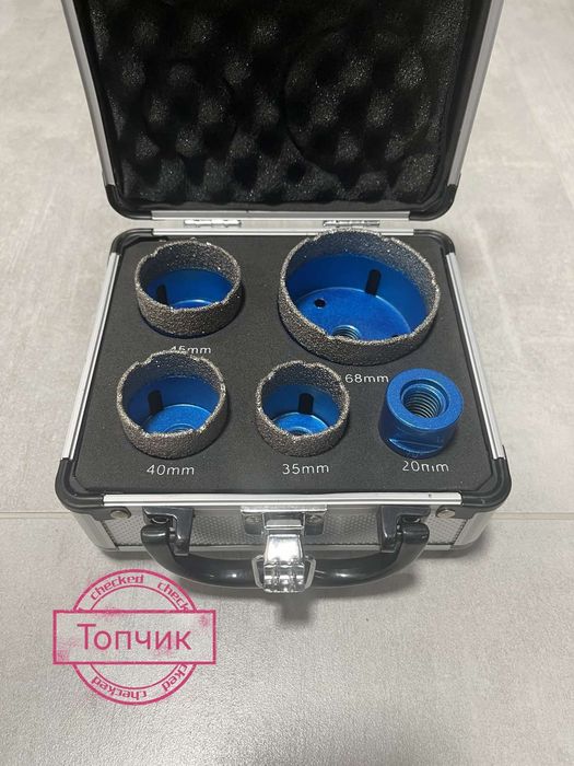 М14 20-68мм Набір алмазних коронок коронка для плитки