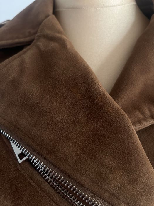 Kurtka, ramoneska brązowa z paskiem w talii rozmiar M