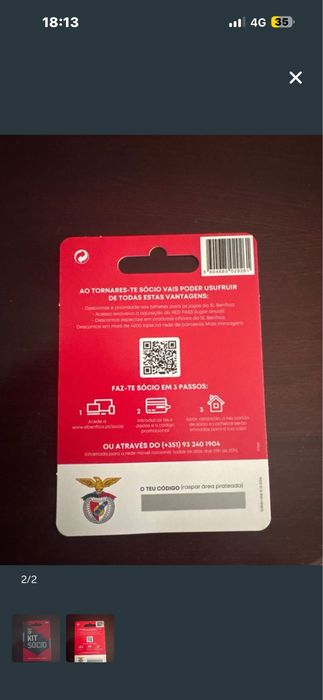 Kit socio do benfica