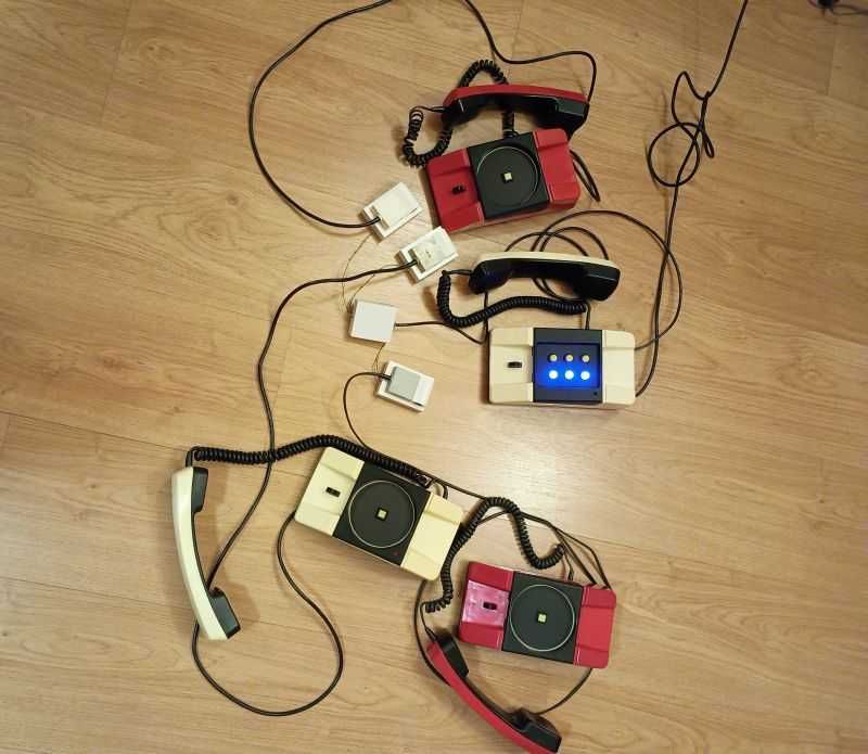 Centralka interkom telefon PRL RWT zabawka