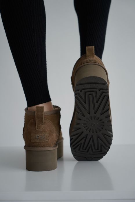Ugg Ultra Mini Platform  Угг Міні Платформ Женские Жіночі Замшеві Уггі