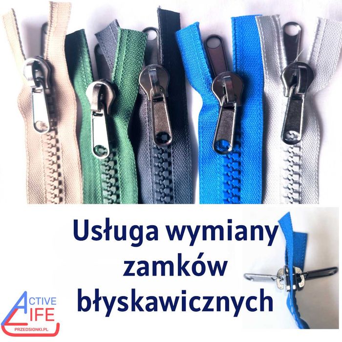 Usługa naprawa wymiany zamków suwaków i namiotów przedsionków pokrowcy