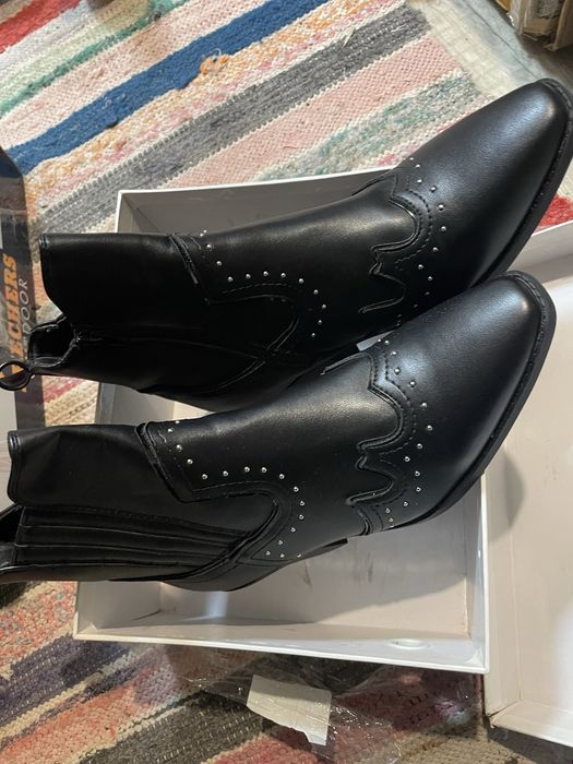 Чорні чоботи River Island у стилі вестерн