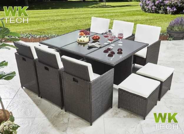 Meble ogrodowe PREMIUM 10 osób NOWE zestaw mebli ogrodowych pokrowiec