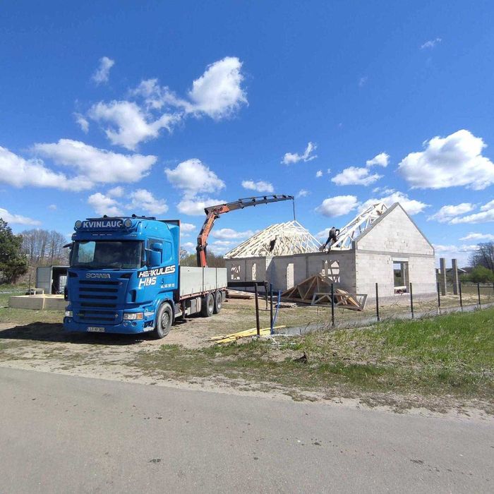 Dźwig, HDS, montaż hal, wiązary dachowe, stropy, transport maszyn