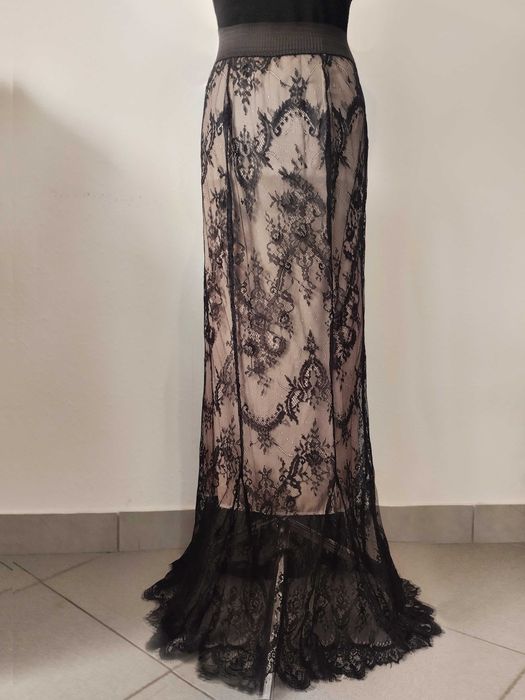 Читай опис! Гіпюрова біла чорна спідниця довга мереживна прозора,штани