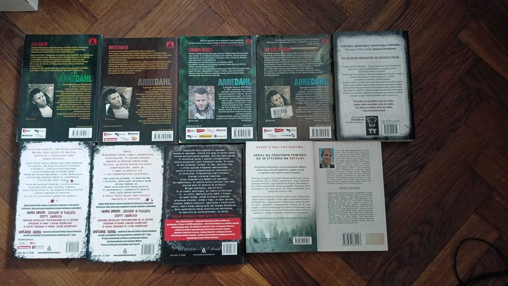 Zestaw 10 kryminałów / thrillerów: Beckett, Coben, Arne Dahl, Drvenkar