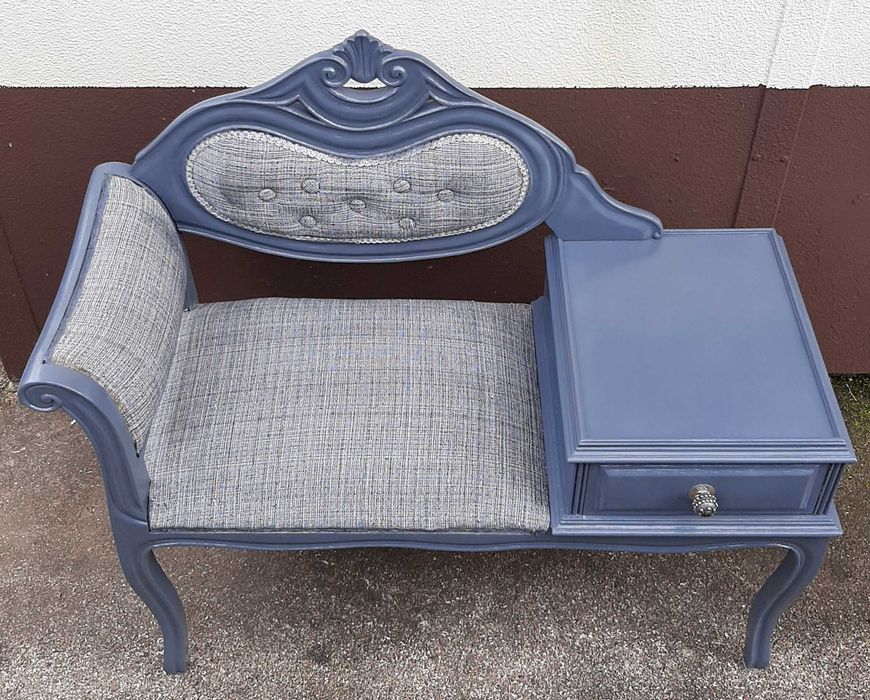 mesa de banco vintage (com gaveta)