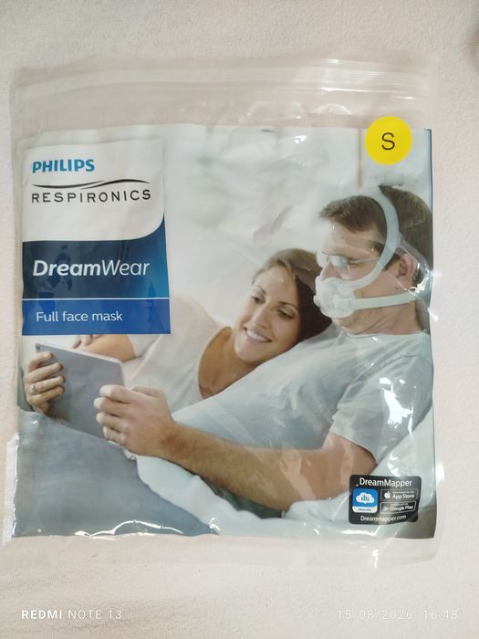Máscara CPAP Philips DreamWear Full Face (Tamanho S) - Nova