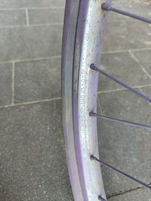 Rower Damski fiolet-zółty miejski