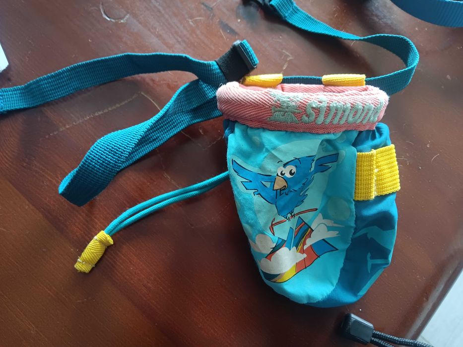 Arnês de peito e bolsa de magnésio crianca