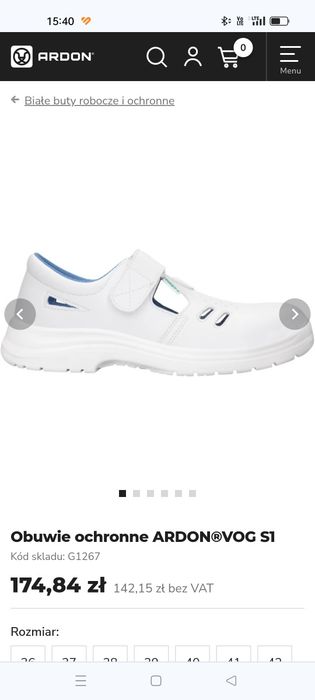 Obuwie ochronne ARDON®VOG S1 Firsty White 43