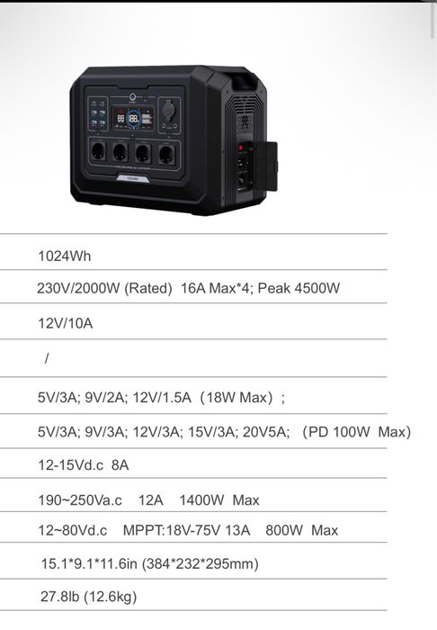 Електростанція SOUOP S1 1024-2000W