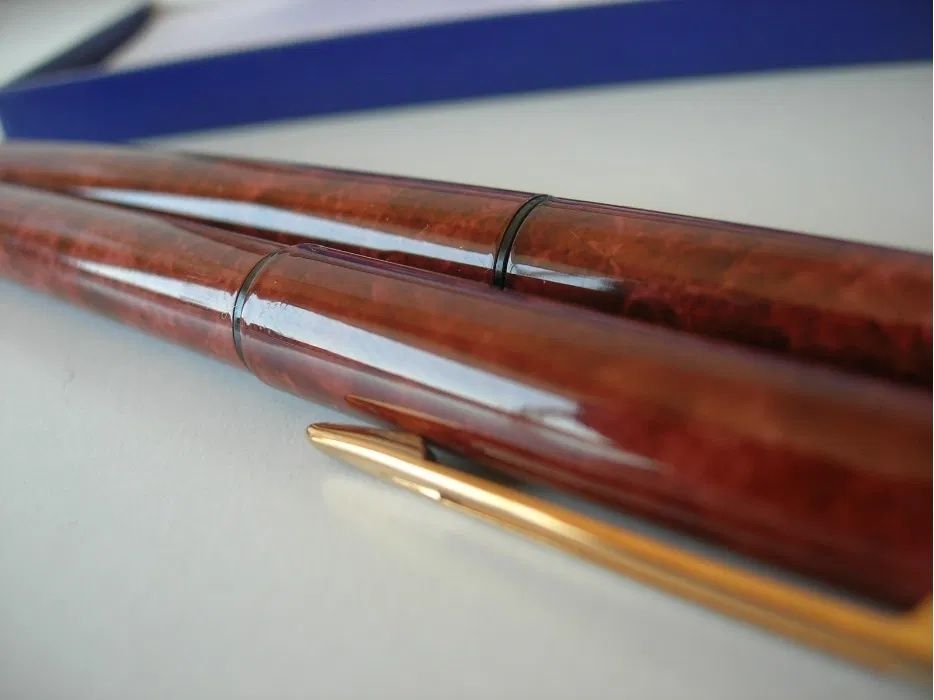 Conjunto Canetas Waterman Marmoreado Castanho
