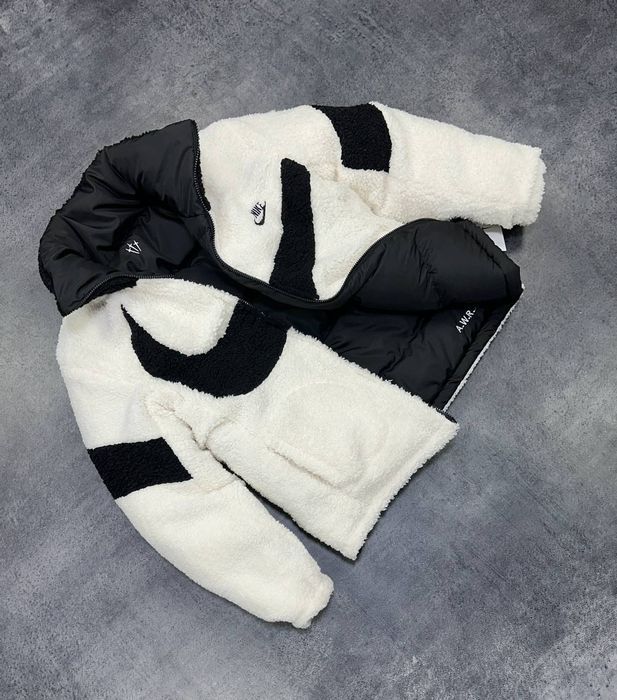 Чоловіча Nike nocta ДВУХСТОРОННЯ Зимова Куртка north face Теді барашка