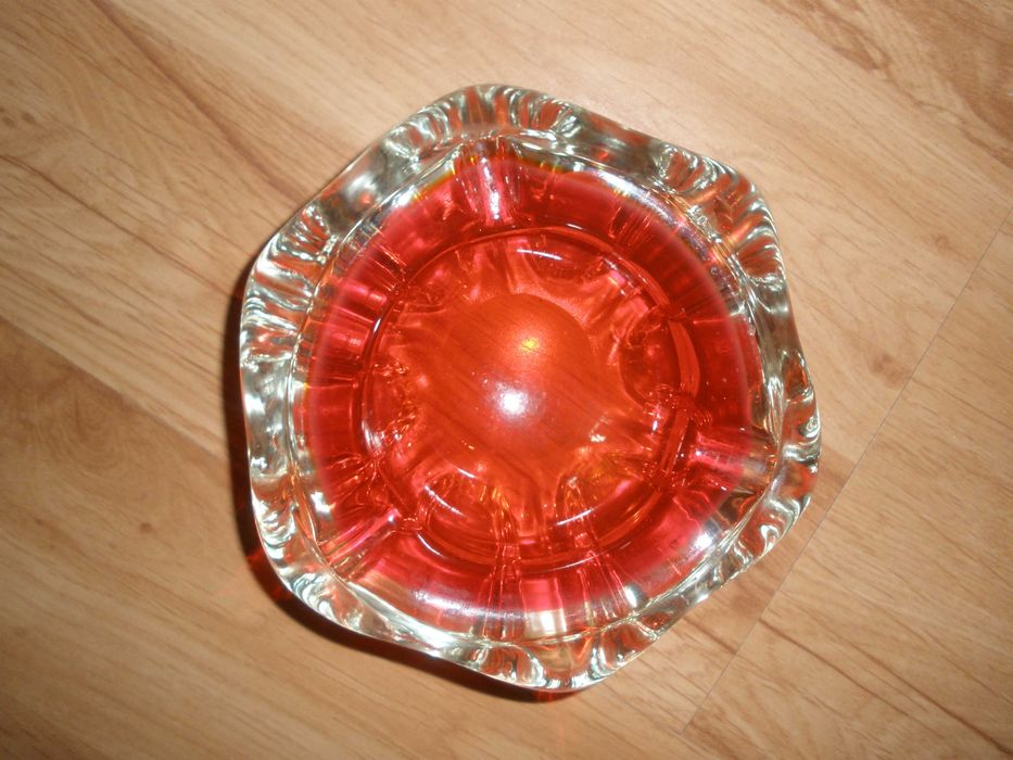 ваза-пепельница из чешского стекла