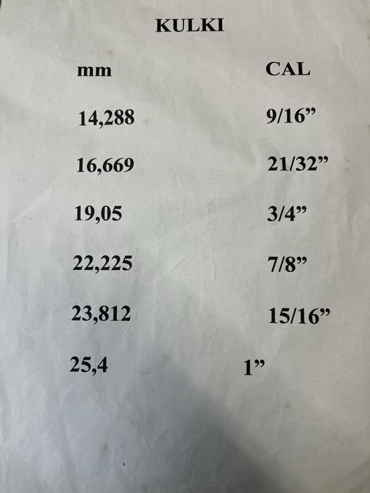 Kulki łozyskowe stalowe różne