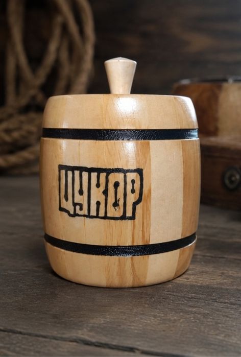 Дерев'яні Бочки для спецій та меду,ложки та лопатки