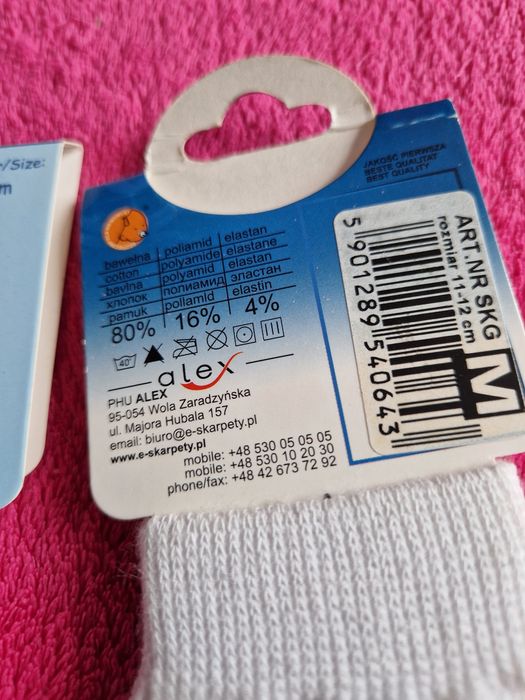 Skarpetki dziecięce wzór rozmiar 3-6 m zestaw 3pary