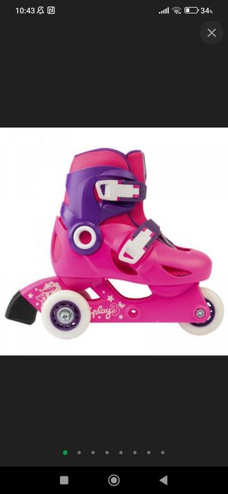 Дитячі Розсувні Ролики OXELO EU 26/28 PLAY-3 Рожеві Original