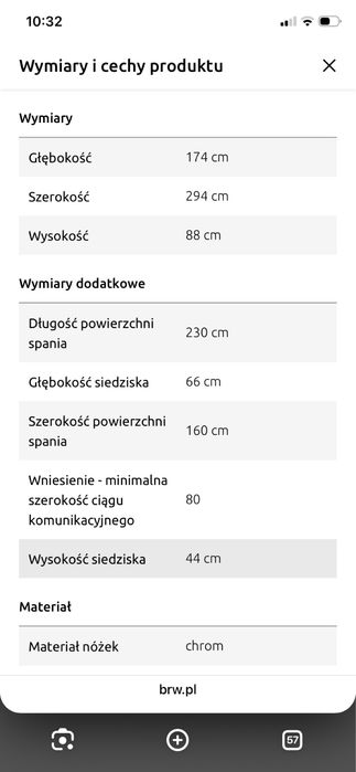 Duzy naroznik z funkcja spania