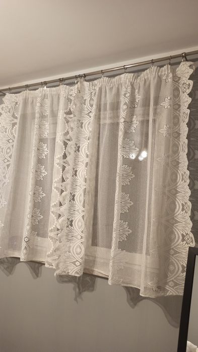 Firanki PRL bialo ecri