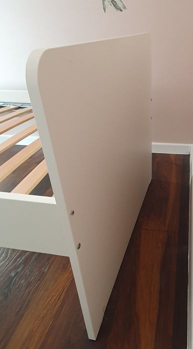 SLÄKT Rama łóżka, biały, 90x200 cm +  materac